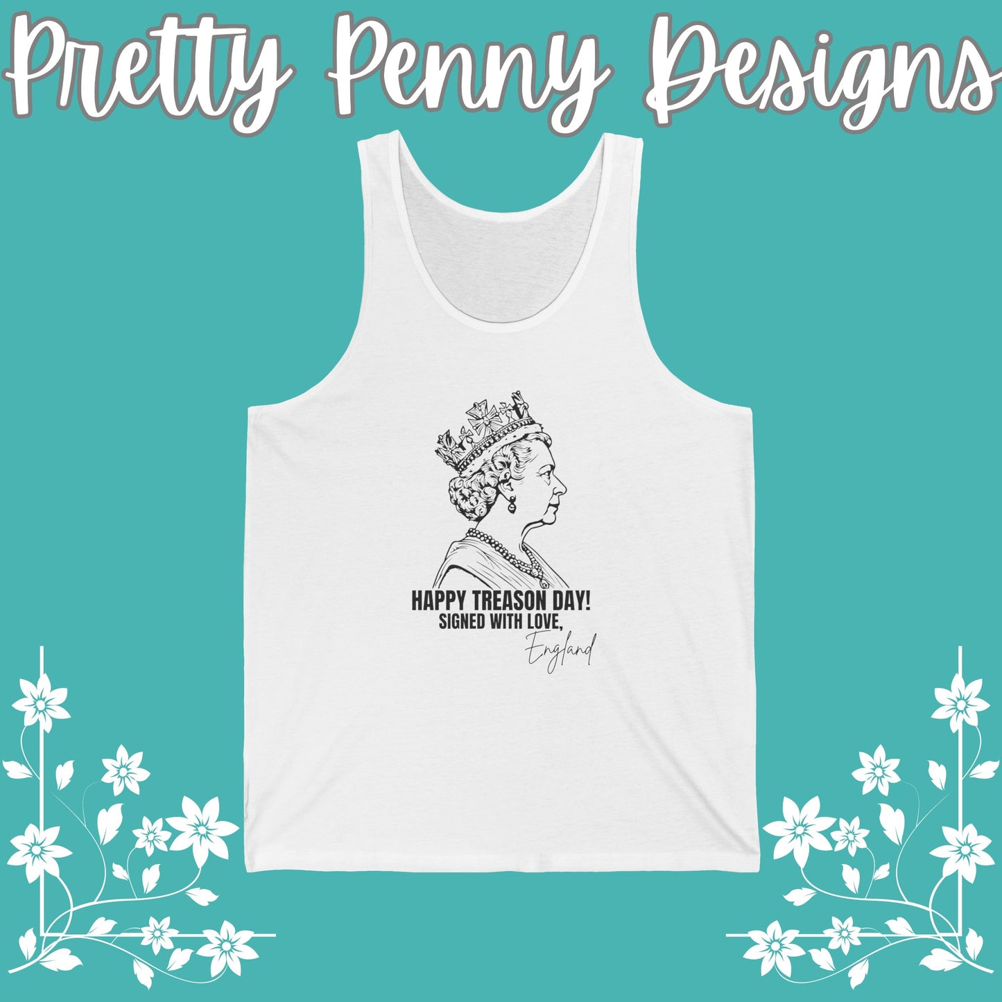 Happy Treason Day! Signed with Love, England - July 4th - Women's Jersey Tank