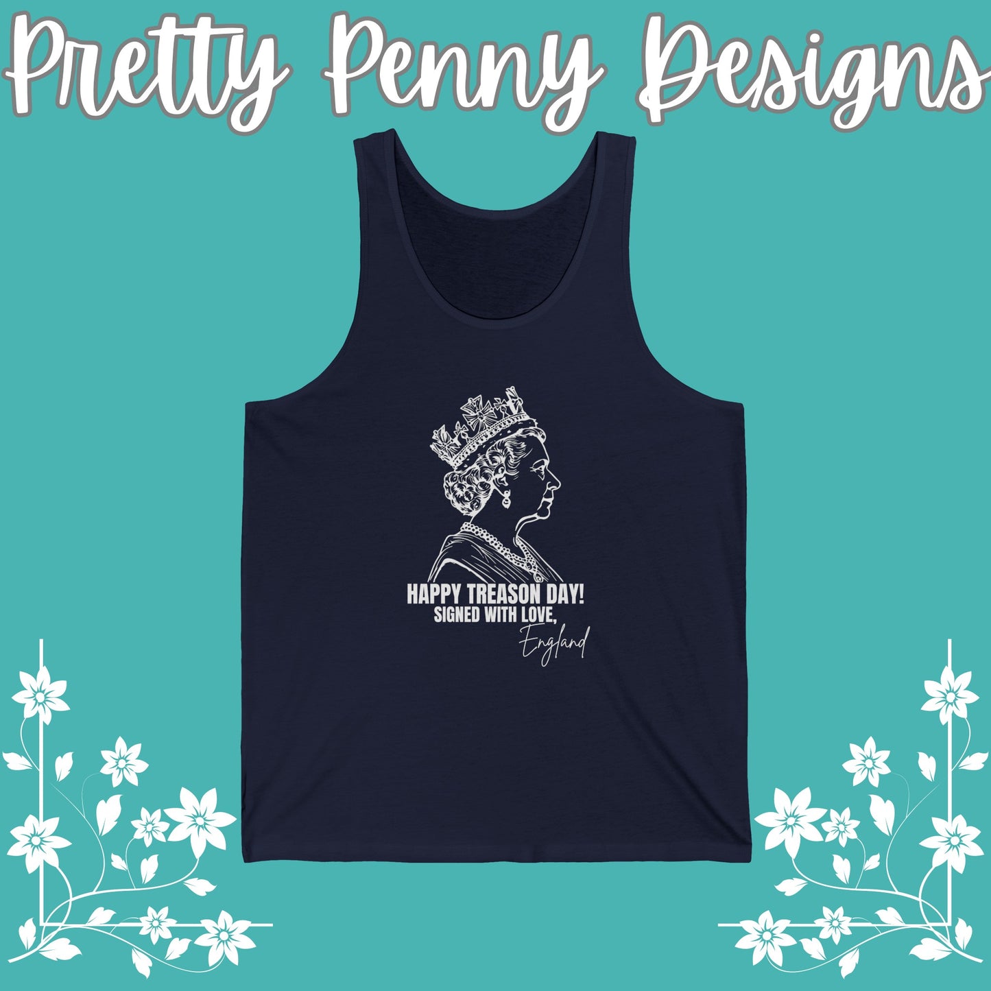 Happy Treason Day! Signed with Love, England - July 4th - Women's Jersey Tank