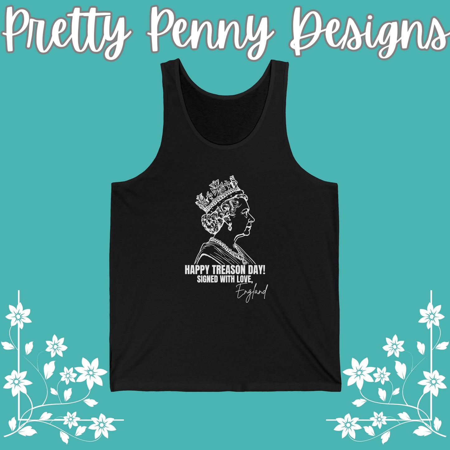 Happy Treason Day! Signed with Love, England - July 4th - Women's Jersey Tank
