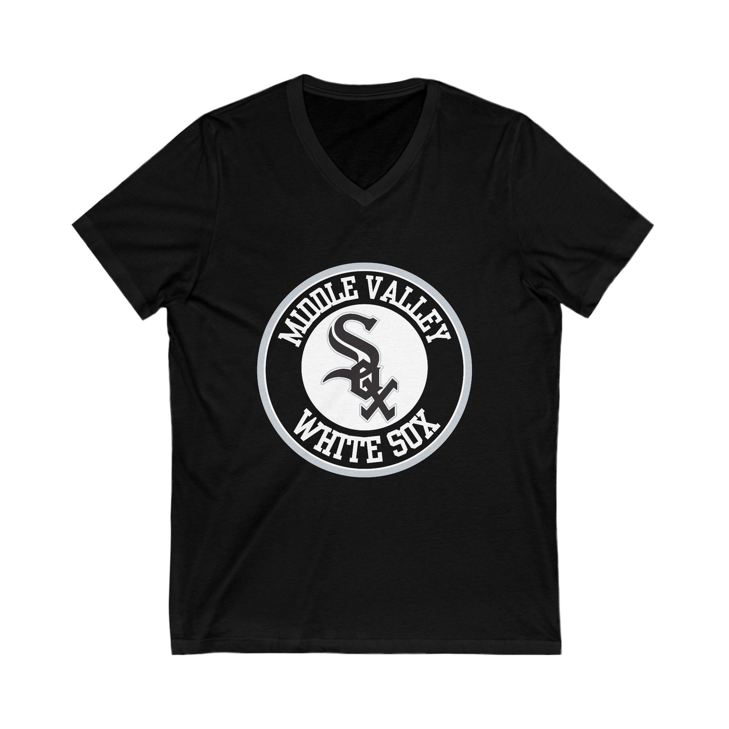 Middle Valley White Sox - Unisex Jersey Short Sleeve V-Neck Tee