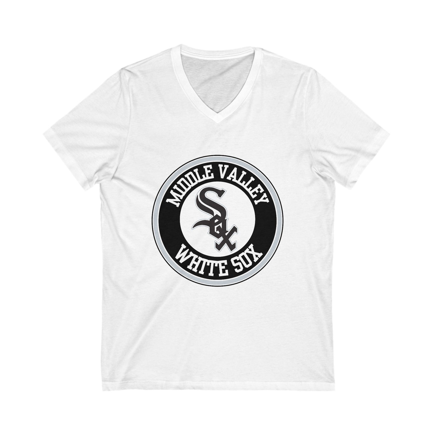 Middle Valley White Sox - Unisex Jersey Short Sleeve V-Neck Tee
