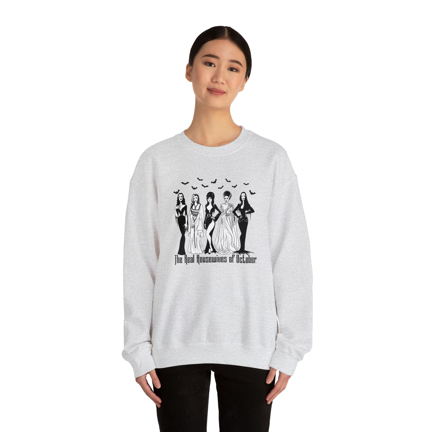 The Real Housewives of October - Halloween-Themed Crewneck Sweatshirt - Women of Horror