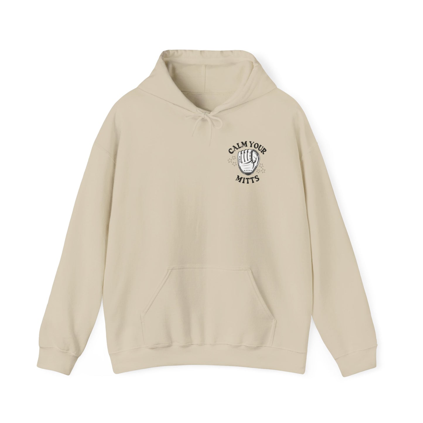 Calm Your Mitts Baseball Hooded Sweatshirt: The Perfect Blend of Fun and Comfort