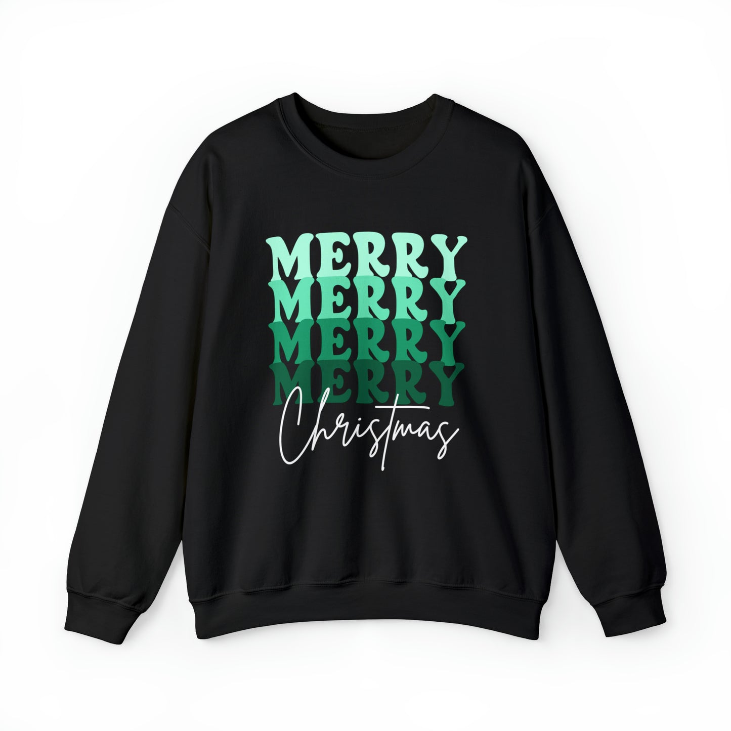 Merry Christmas - Crewneck Sweatshirt - Christmas Retro Bright Design