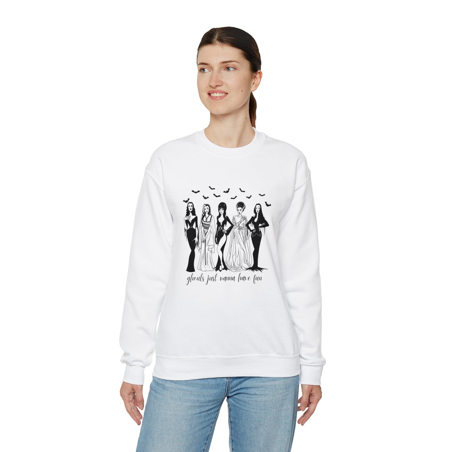 Ghouls Just Wanna Have Fun - Halloween-Themed Crewneck Sweatshirt - Women of Horror