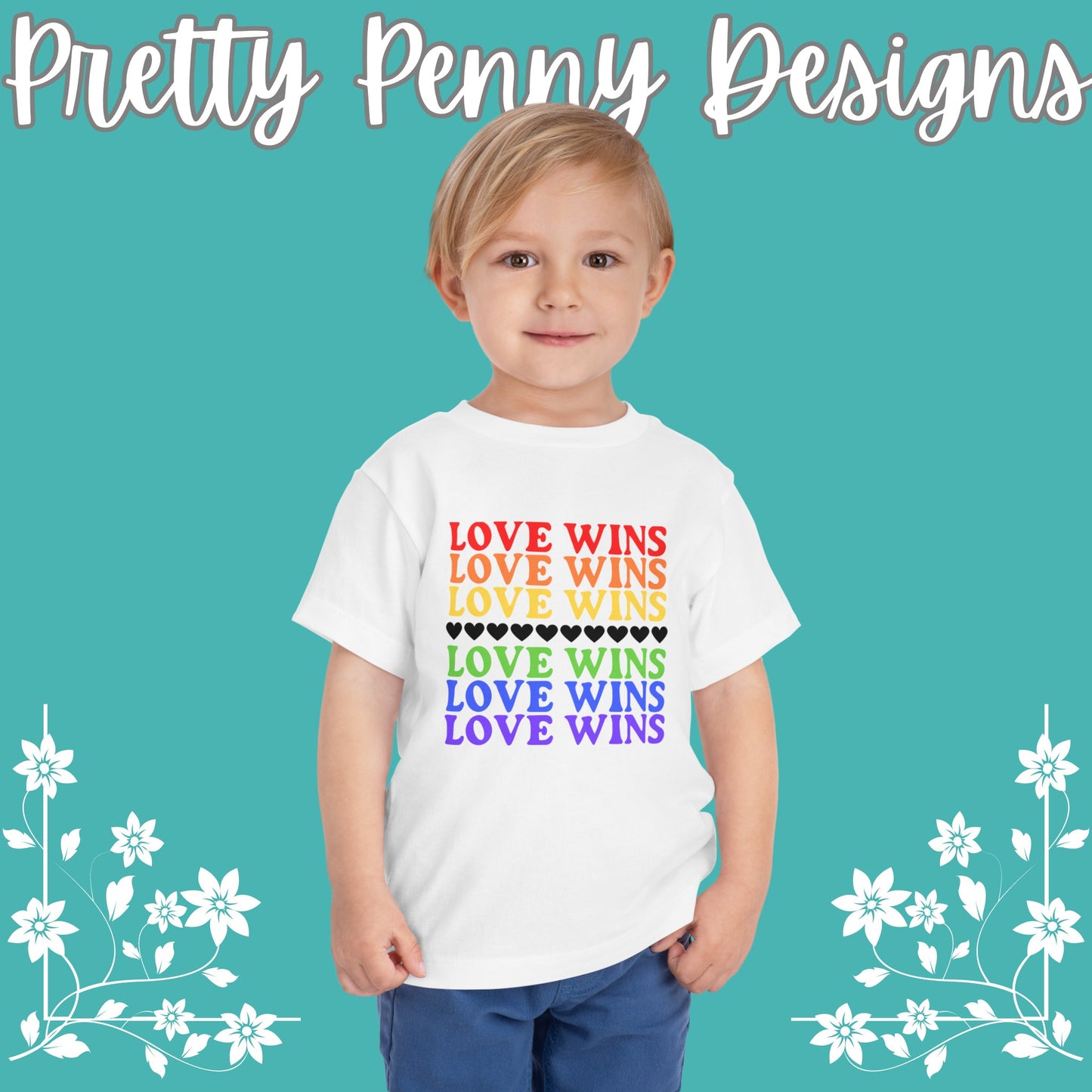 Love Wins - Celebrate Pride - Toddler Short Sleeve Tee