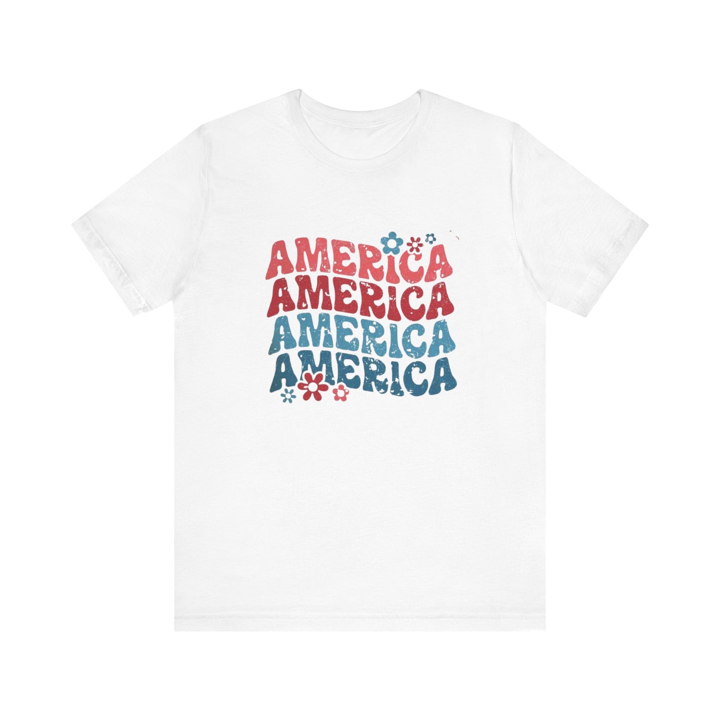 America the Beautiful (Front) - Celebrate Independence Day in Style with Our July 4th T-Shirt