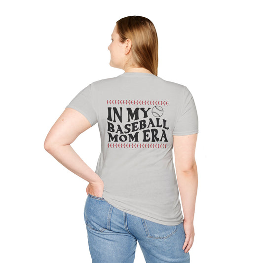 In My Baseball Mom Era - Baseball Mom Shirt: Swing into Style - Softstyle T-Shirt