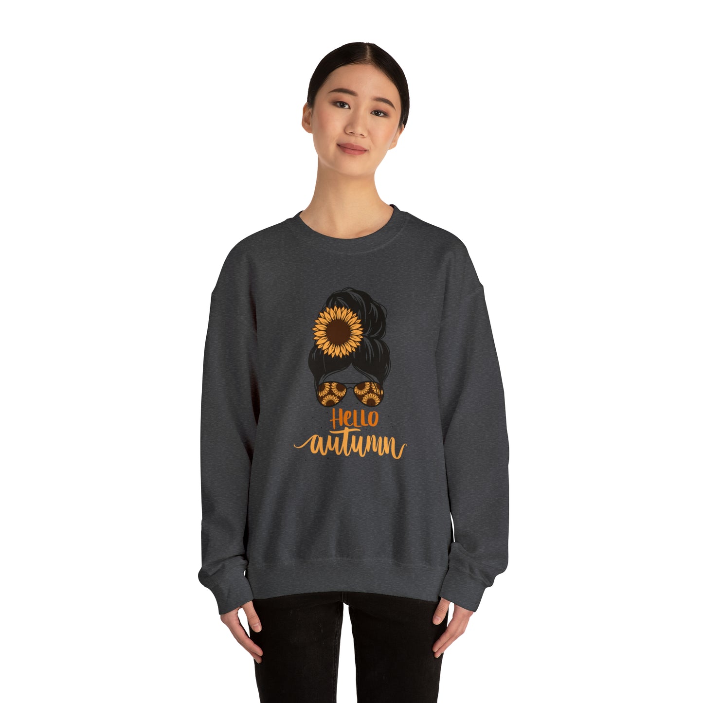 Hello Autumn - Fall-Themed Crewneck Sweatshirt