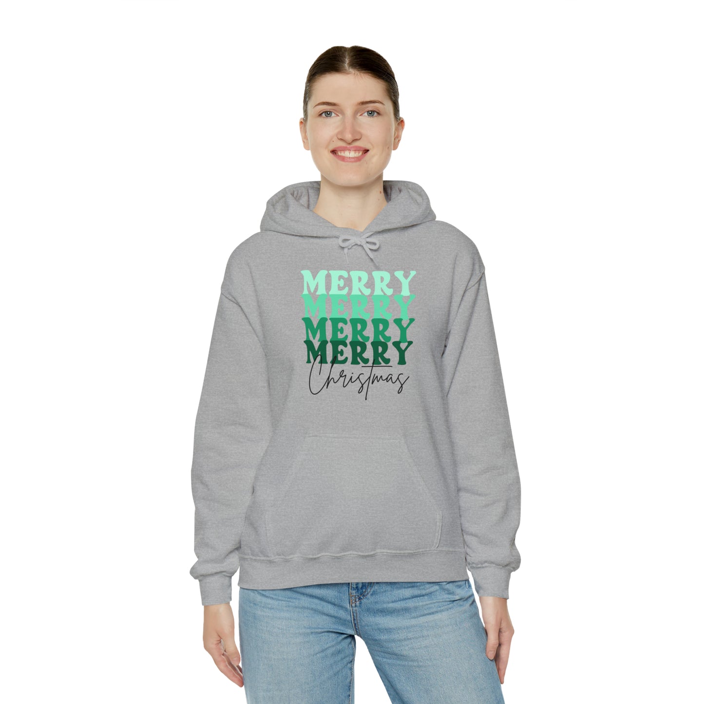 Merry Christmas - Hooded Sweatshirt - Retro Christmas Design