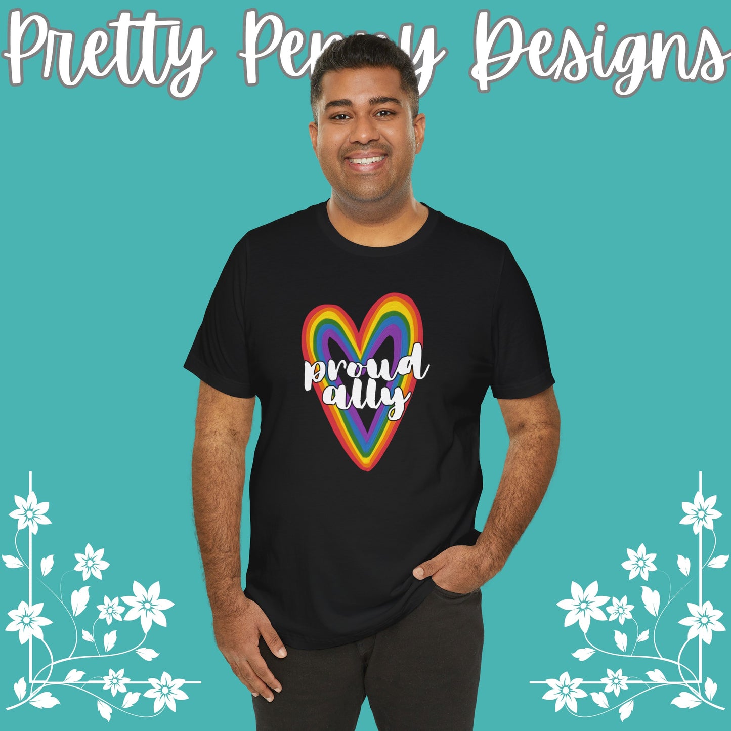 Proud Ally  - Jersey Short Sleeve Tee - Celebrate Pride - Express Delivery!