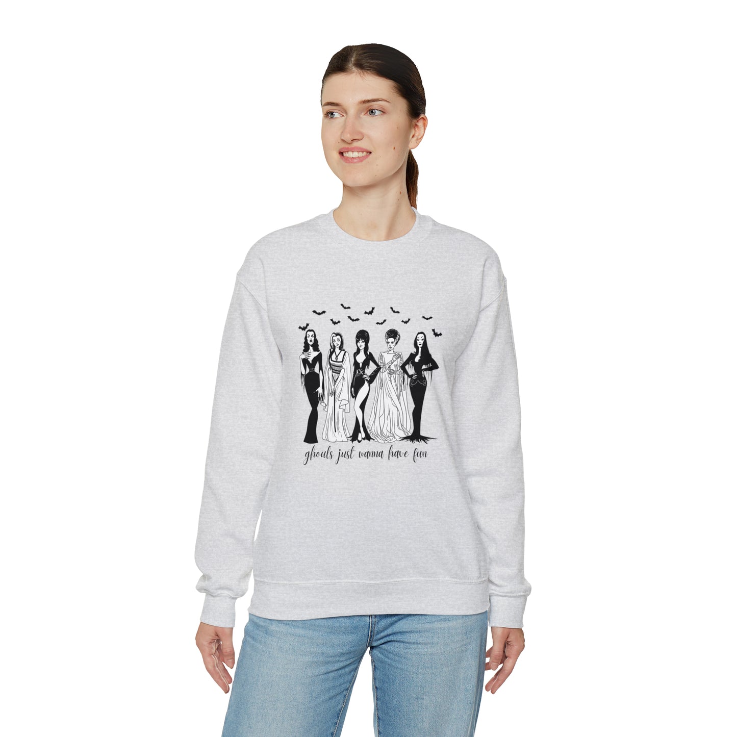 Ghouls Just Wanna Have Fun - Halloween-Themed Crewneck Sweatshirt - Women of Horror