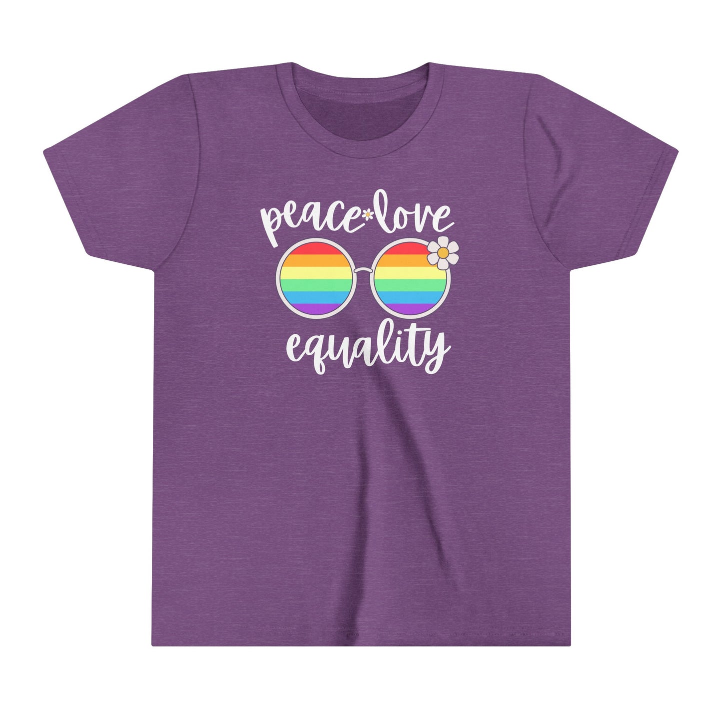 Peace Love Equality - Celebrate Pride - Youth Short Sleeve Tee