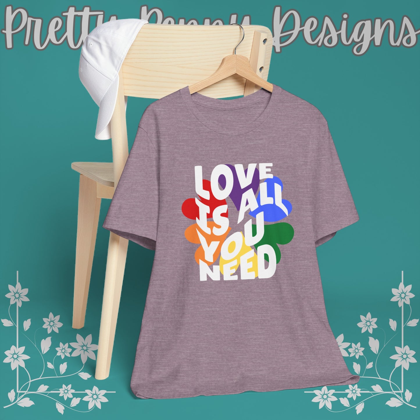 Love is All You Need - Jersey Short Sleeve Tee - Celebrate Pride - Express Delivery!