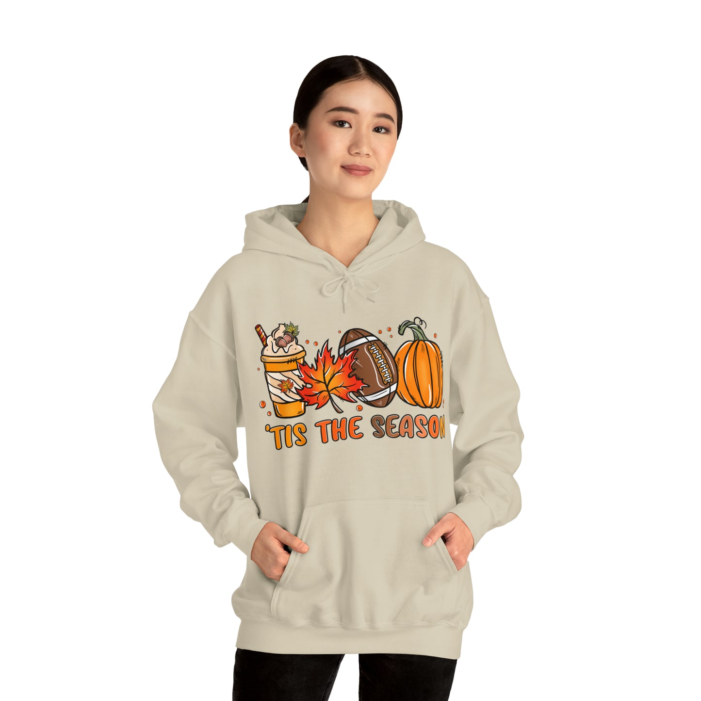 Tis the Season - Fall-Themed Hooded Sweatshirt