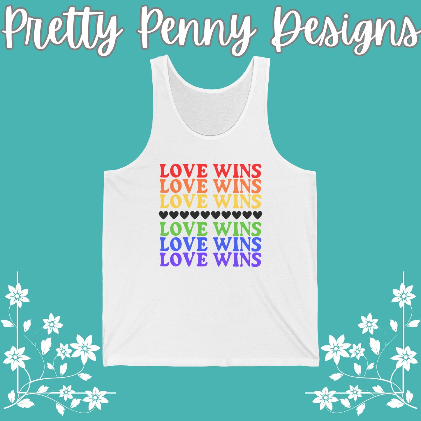 Love Wins - Celebrate Pride - Unisex Jersey Tank - Multiple Color Options