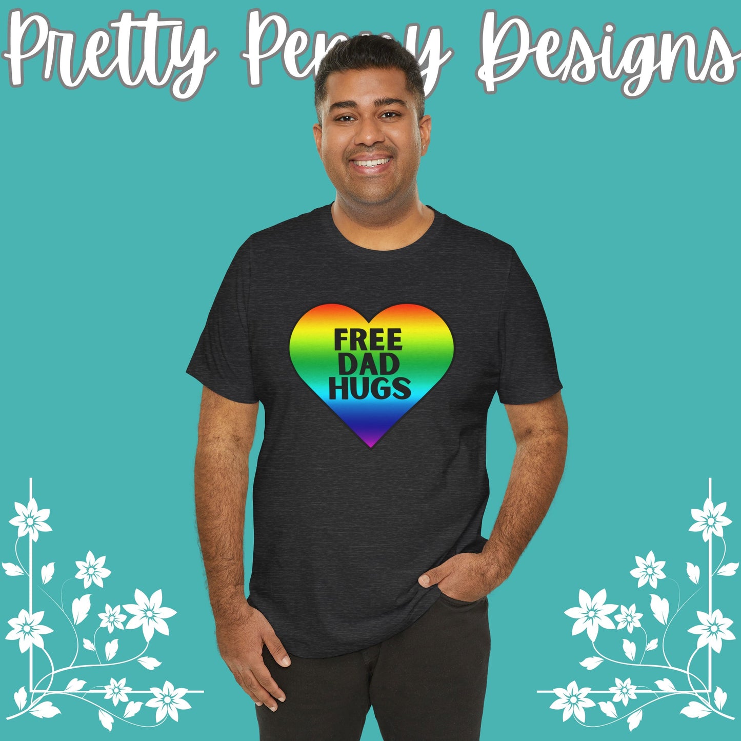 Free Dad Hugs - Jersey Short Sleeve Tee - Celebrate Pride - Express Delivery!