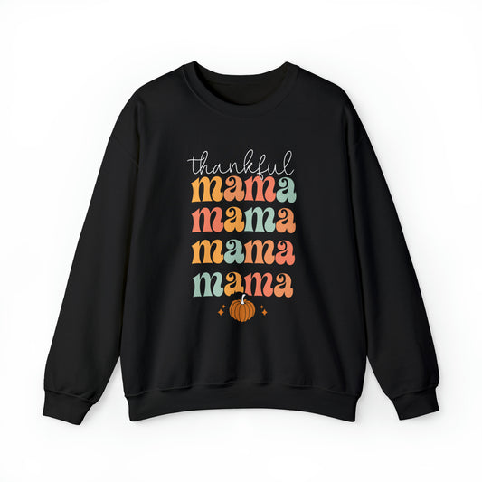 Thankful Mama - Fall-Themed Crewneck Sweatshirt