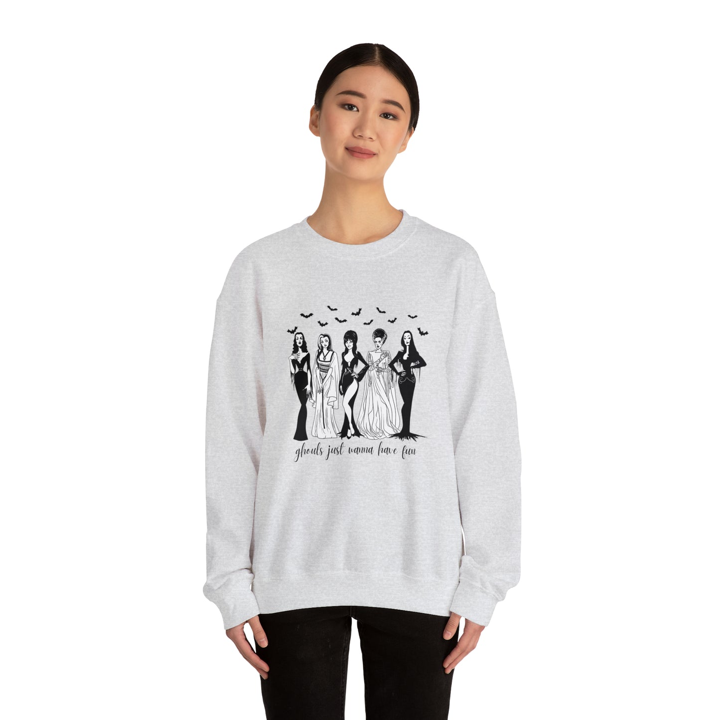 Ghouls Just Wanna Have Fun - Halloween-Themed Crewneck Sweatshirt - Women of Horror