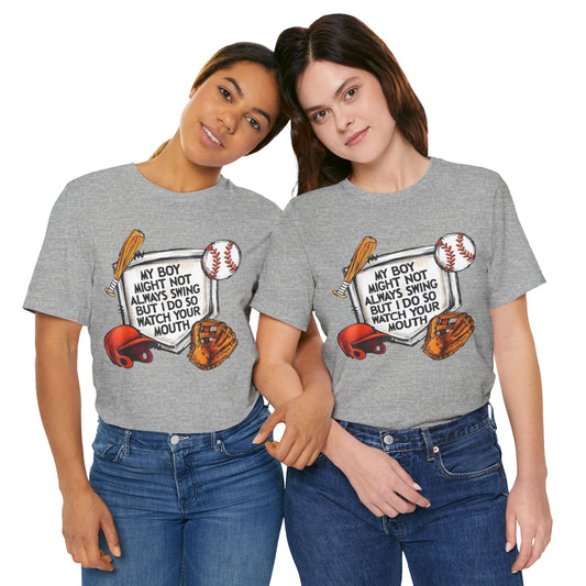 Swing into Style: Baseball Mom Shirt for Proud Moms - Jersey Short Sleeve Tee