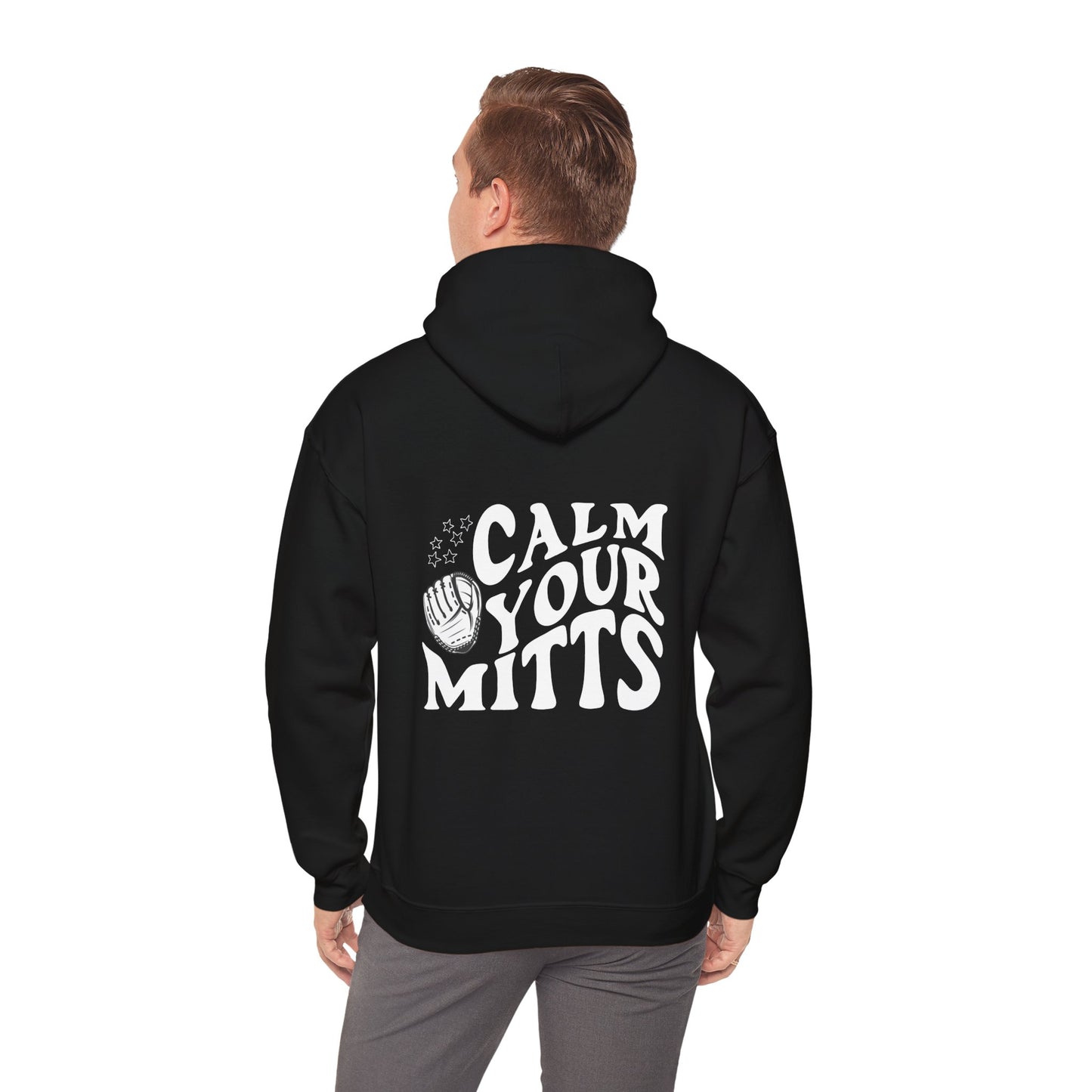 Calm Your Mitts Baseball Hooded Sweatshirt: The Perfect Blend of Fun and Comfort