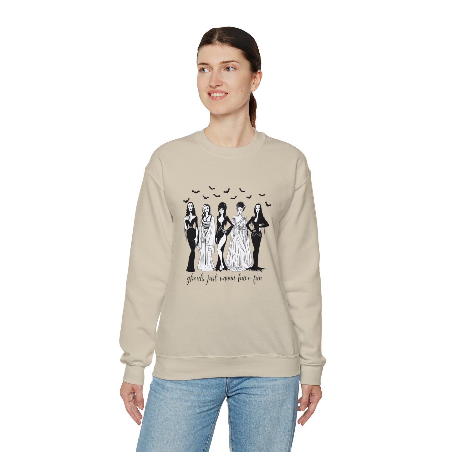 Ghouls Just Wanna Have Fun - Halloween-Themed Crewneck Sweatshirt - Women of Horror