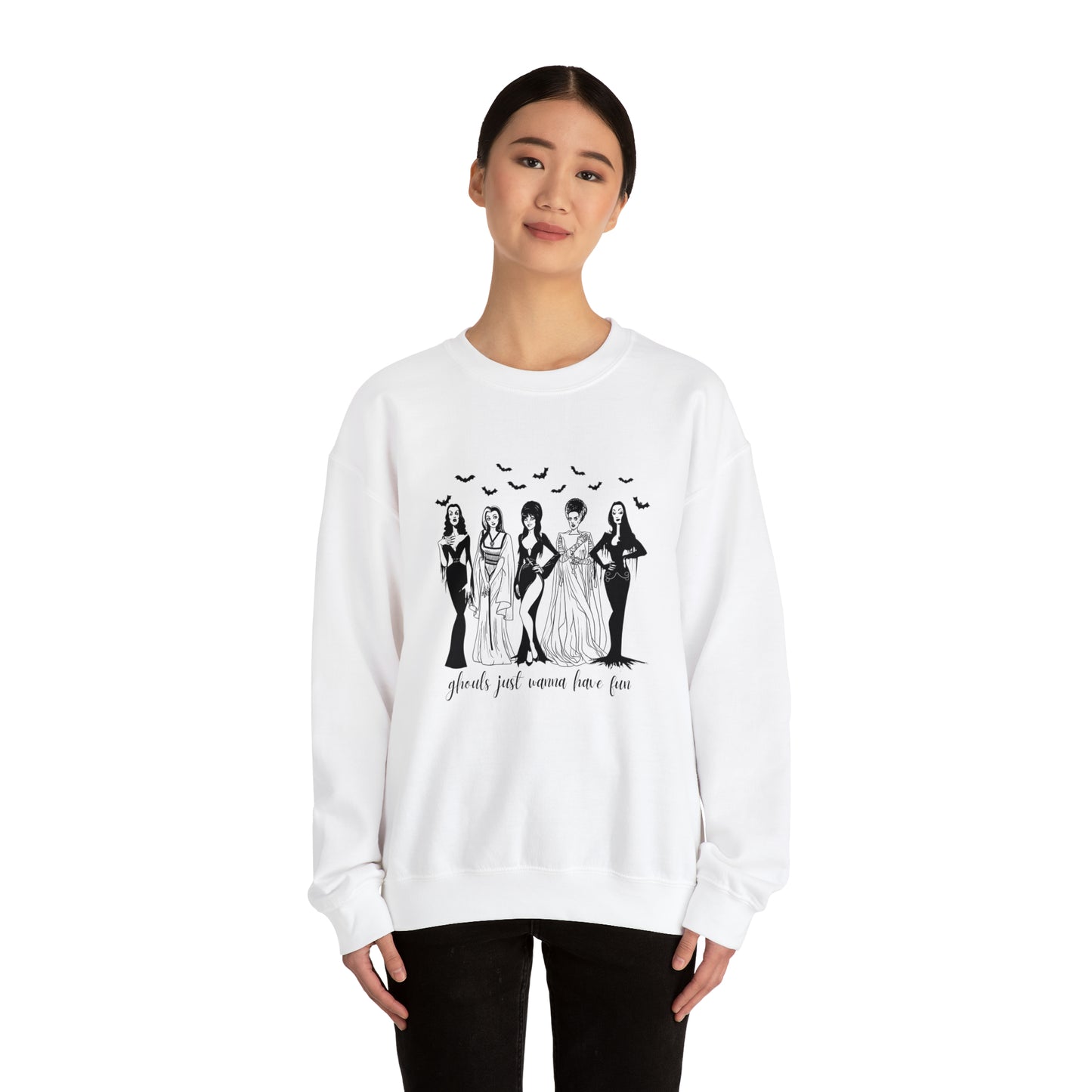 Ghouls Just Wanna Have Fun - Halloween-Themed Crewneck Sweatshirt - Women of Horror