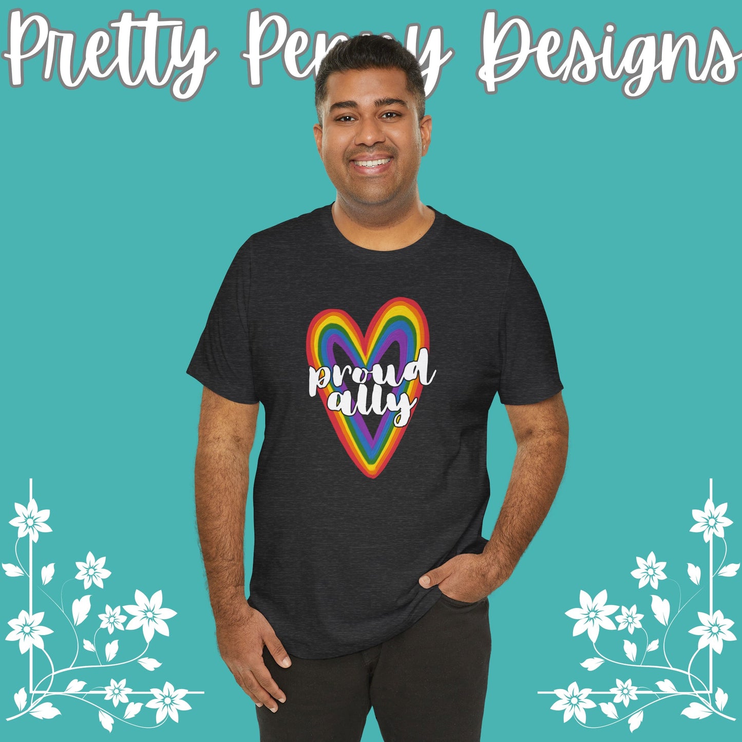 Proud Ally  - Jersey Short Sleeve Tee - Celebrate Pride - Express Delivery!