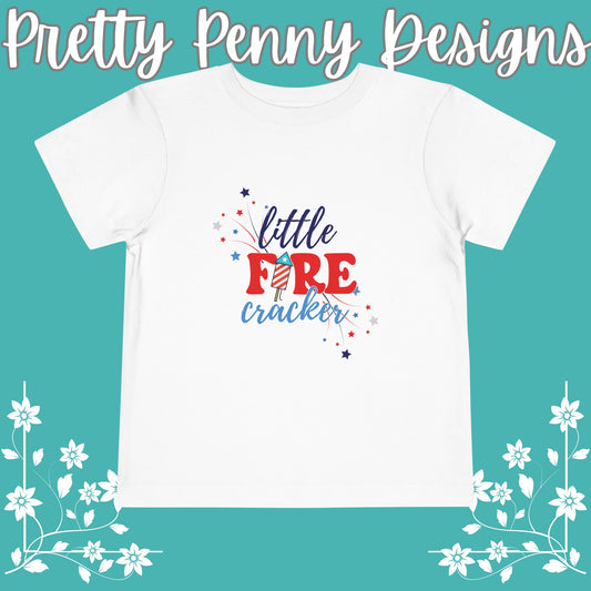 Little Firecracker - July 4th - Toddler Short Sleeve Tee