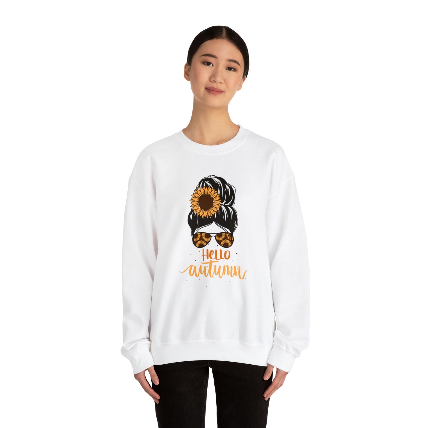 Hello Autumn - Fall-Themed Crewneck Sweatshirt