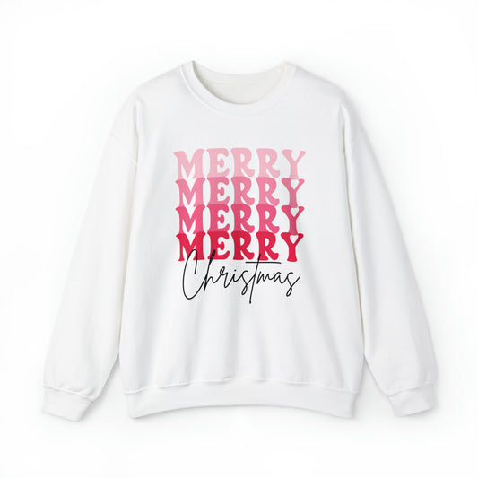 Merry Christmas - Crewneck Sweatshirt - Christmas Retro Bright Design