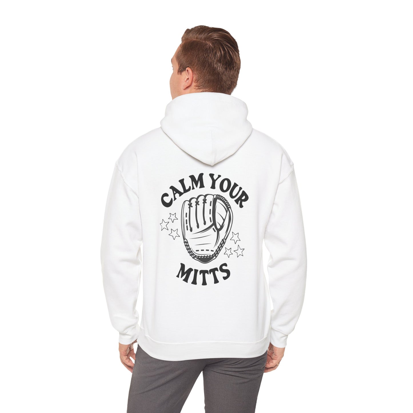 Calm Your Mitts Baseball Hooded Sweatshirt: The Perfect Blend of Fun and Comfort