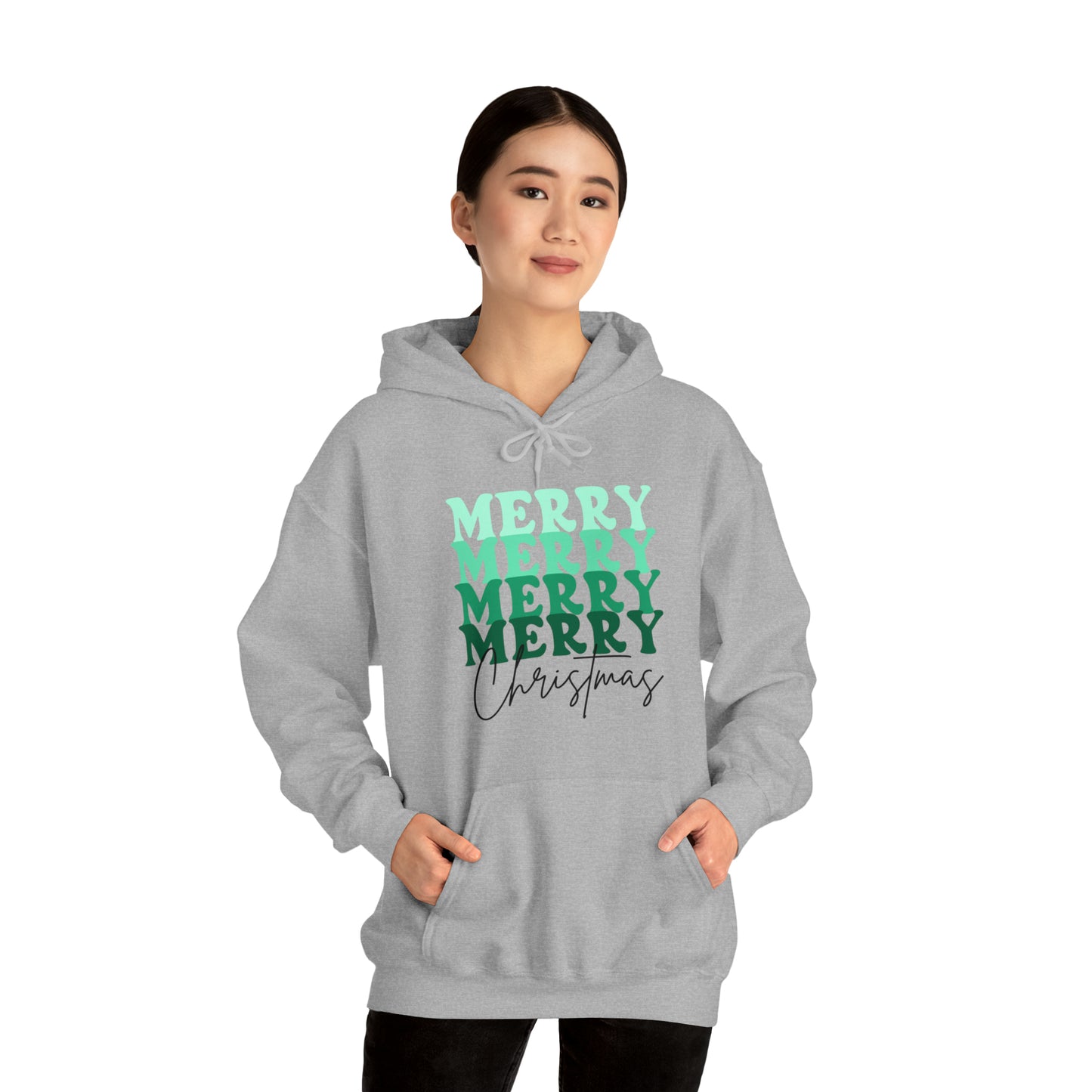 Merry Christmas - Hooded Sweatshirt - Retro Christmas Design