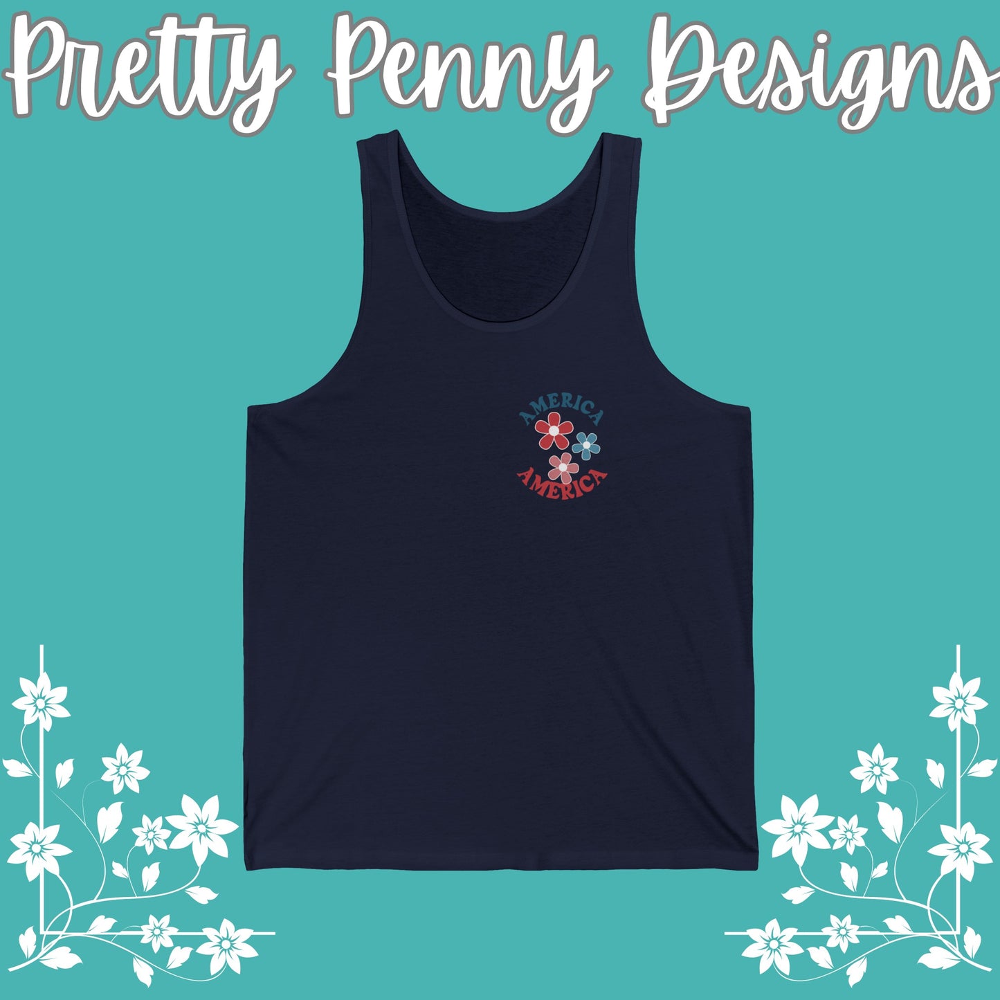 America the Beautiful - July 4th - Women's Jersey Tank - Multiple Color Options