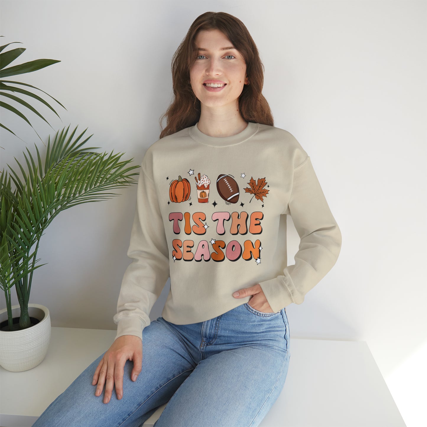 Tis the Season - Fall-Themed Crewneck Sweatshirt