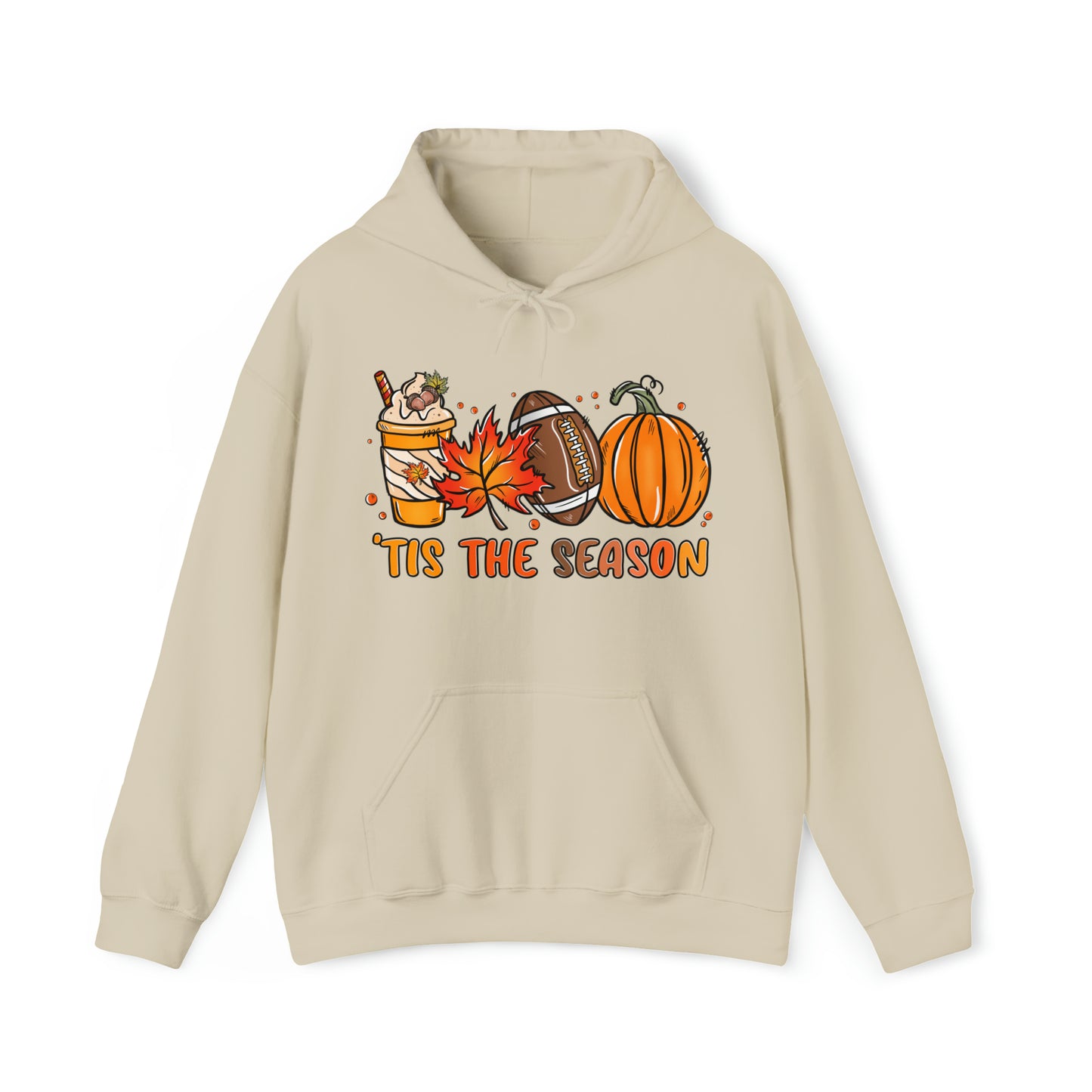 Tis the Season - Fall-Themed Hooded Sweatshirt