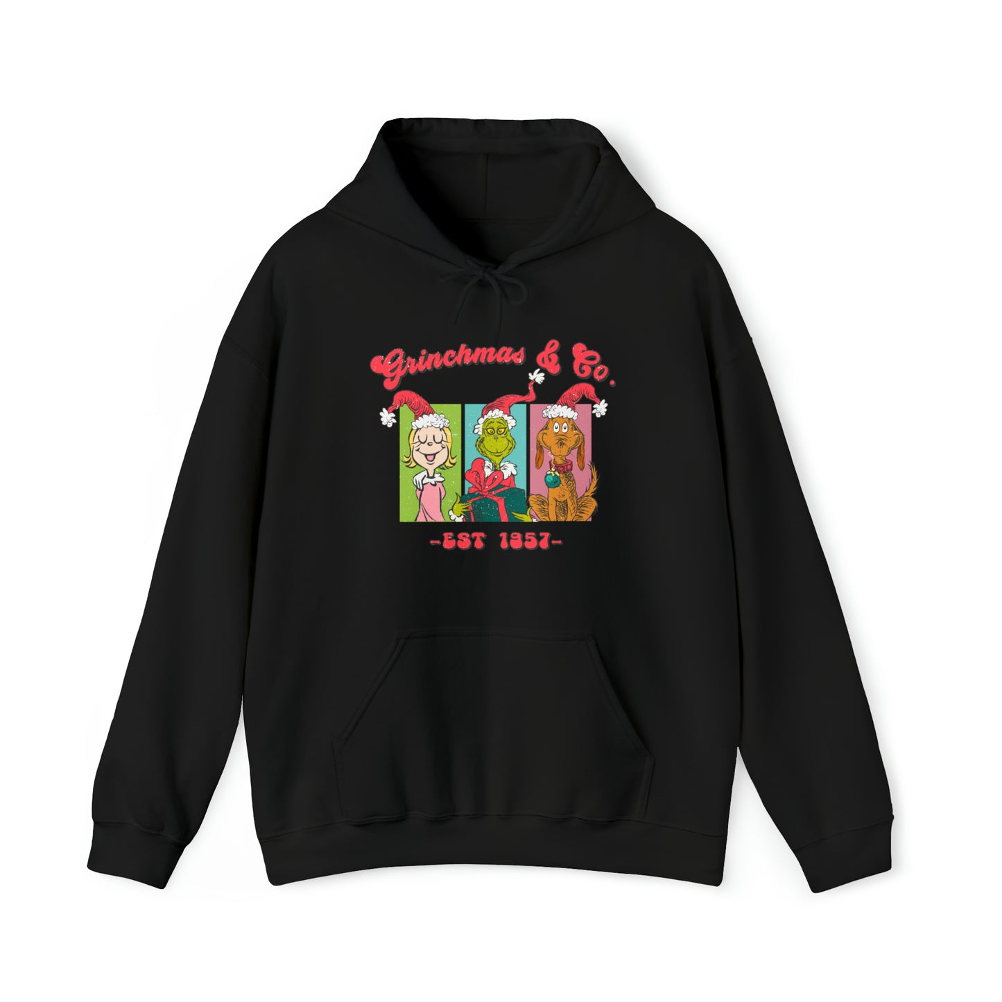 Grinchmas & Co. Est. 1957 - Hooded Sweatshirt - Christmas Design