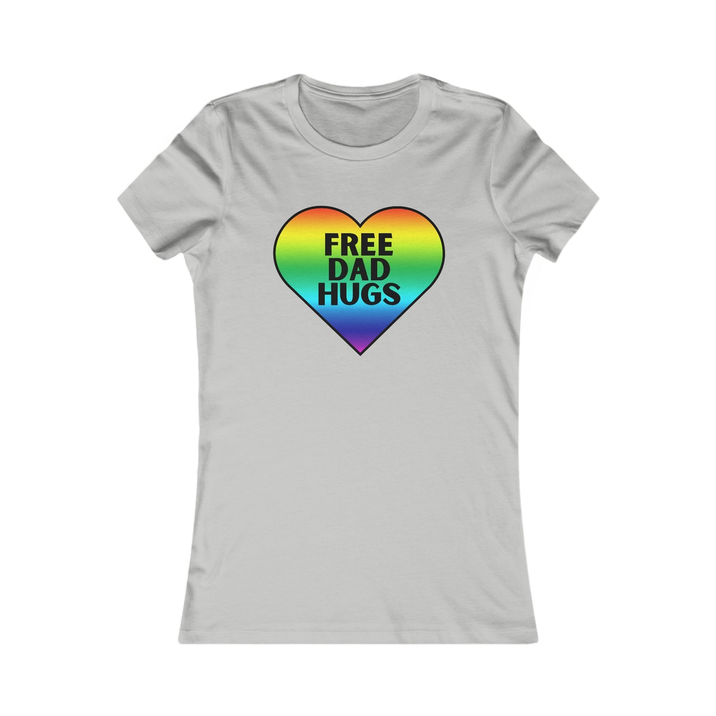 Free Dad Hugs - Soft Cut Favorite Tee - Celebrate Love and Diversity with Our Pride T-Shirt