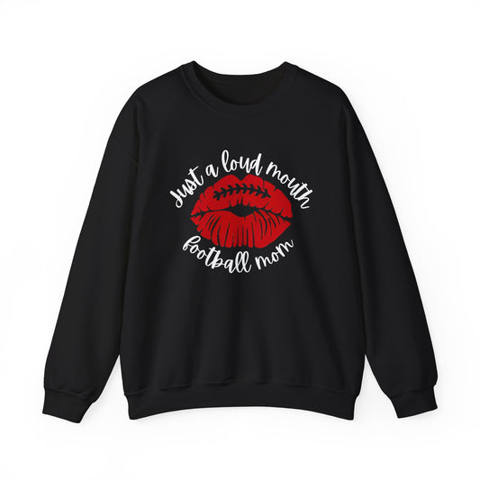 Just a Loud Mouth Football Mom - Heavy Blend™ Hooded Sweatshirt: Embrace the Spirit