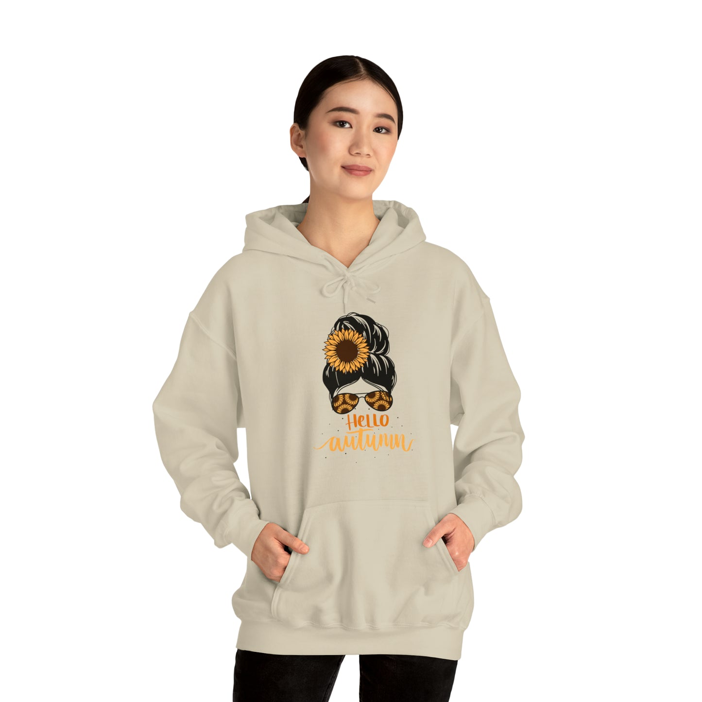 Hello Autumn - Fall-Theme Hooded Sweatshirt