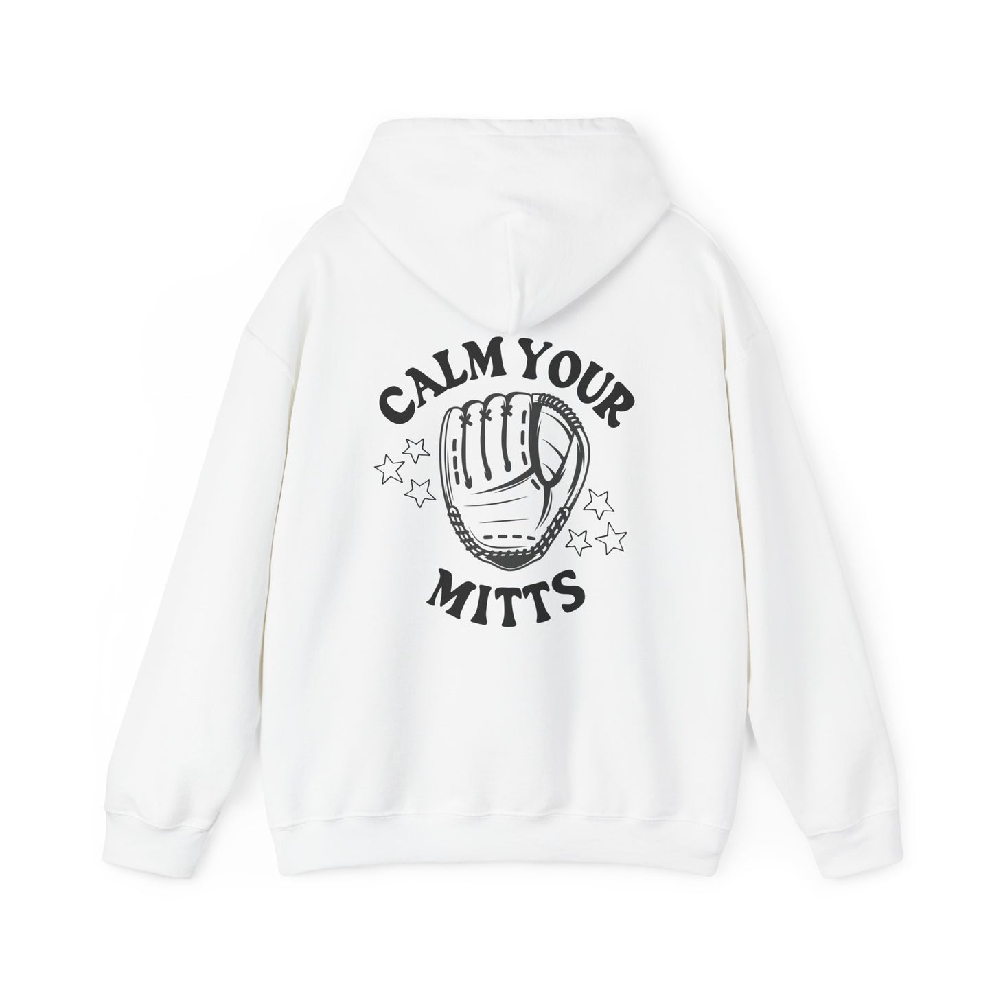 Calm Your Mitts Baseball Hooded Sweatshirt: The Perfect Blend of Fun and Comfort