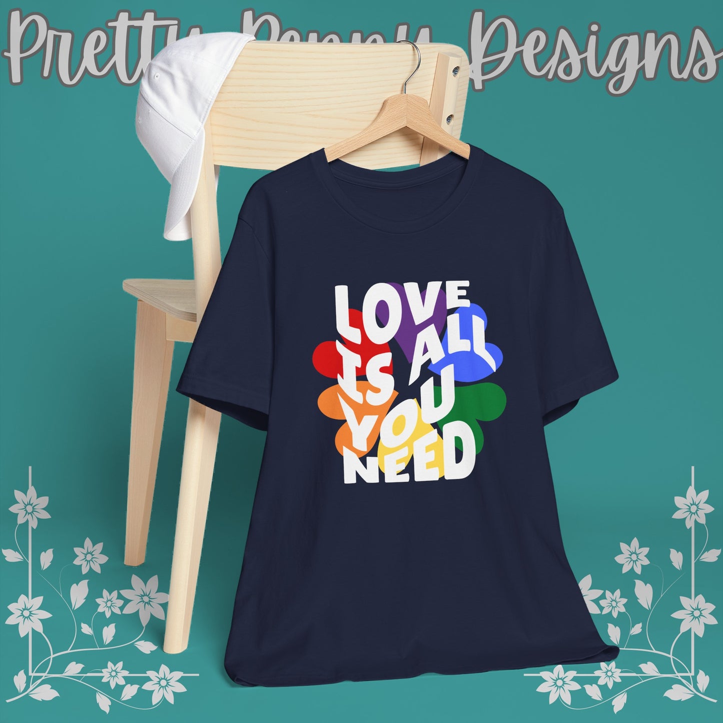 Love is All You Need - Jersey Short Sleeve Tee - Celebrate Pride - Express Delivery!