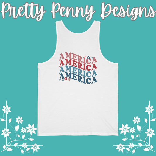 America the Beautiful - July 4th - Women's Jersey Tank - Multiple Color Options