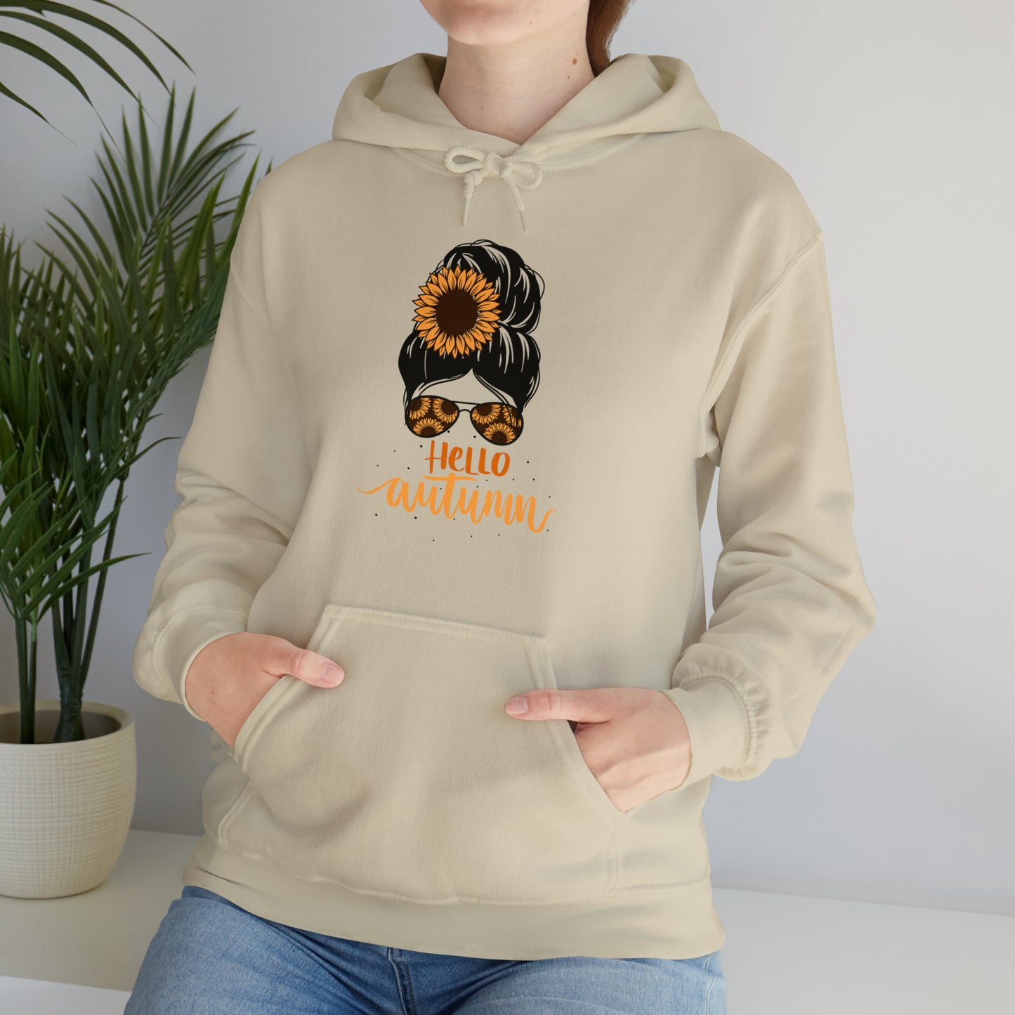 Hello Autumn - Fall-Theme Hooded Sweatshirt