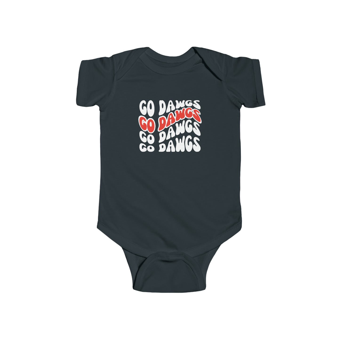 Go Dawgs - Football Fan Infant Fine Jersey Bodysuit