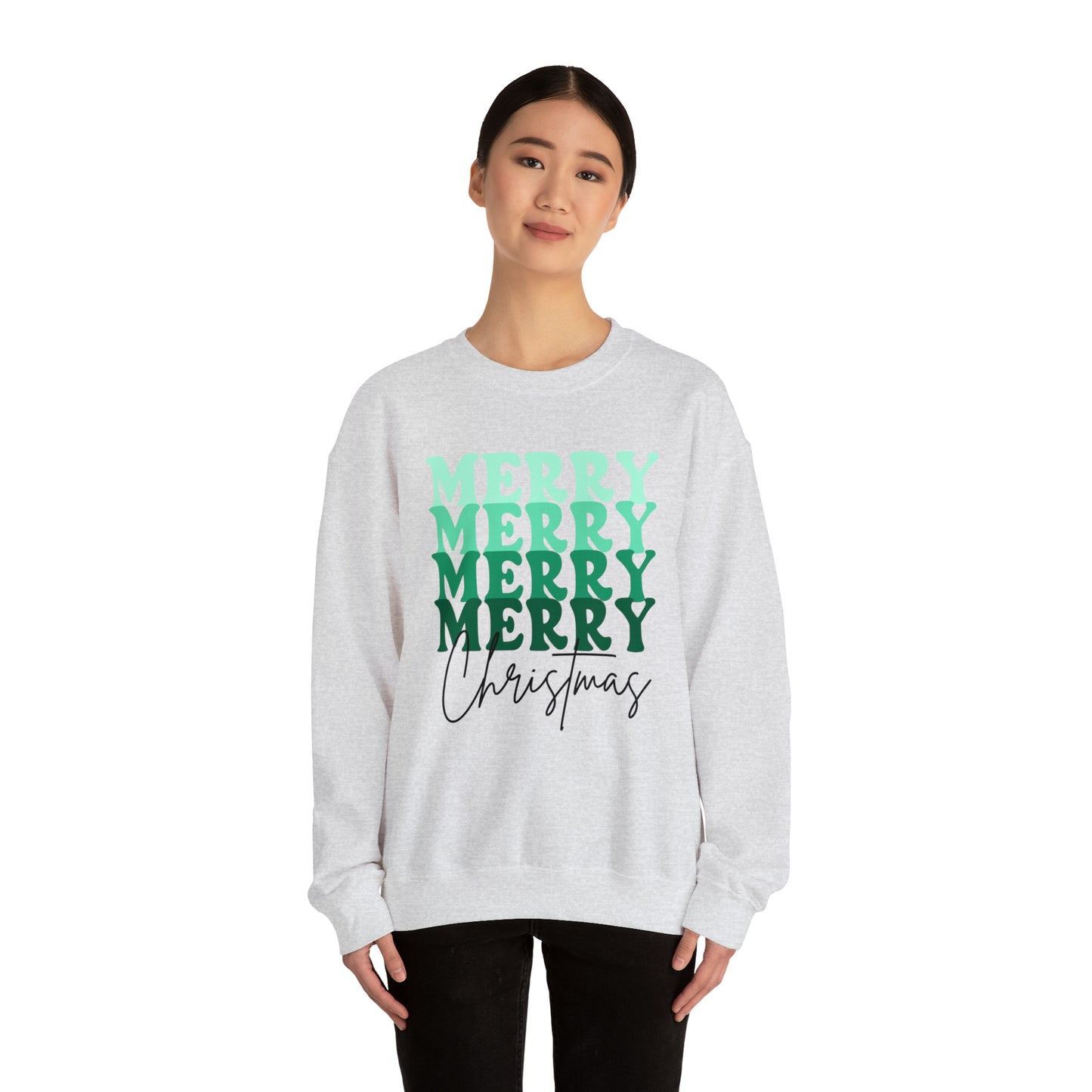 Merry Christmas - Crewneck Sweatshirt - Christmas Retro Bright Design