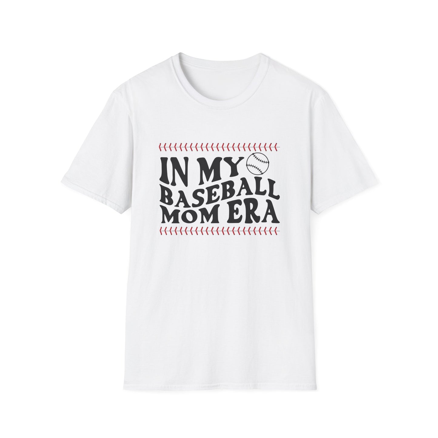 In My Baseball Mom Era - Baseball Mom Shirt: Swing into Style - Softstyle T-Shirt