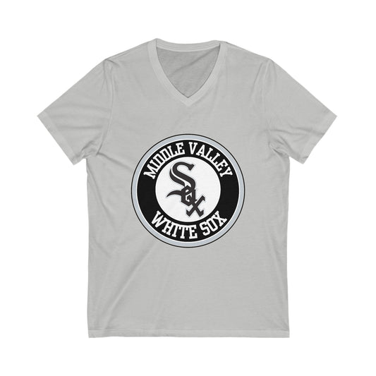 Middle Valley White Sox - Unisex Jersey Short Sleeve V-Neck Tee