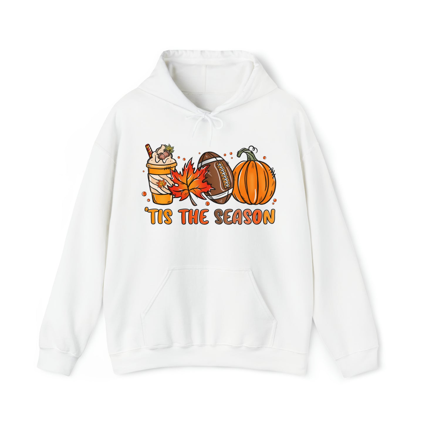 Tis the Season - Fall-Themed Hooded Sweatshirt