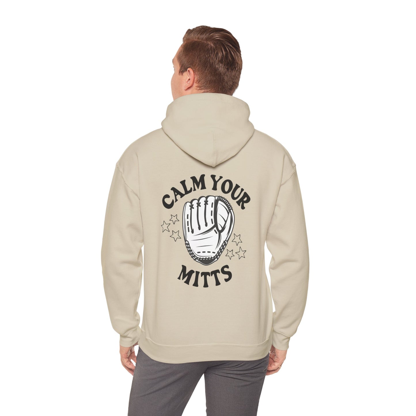 Calm Your Mitts Baseball Hooded Sweatshirt: The Perfect Blend of Fun and Comfort